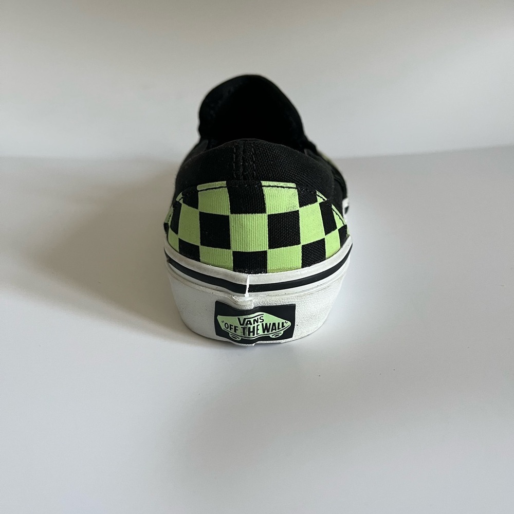Vans Classic Slip-On Glow Checkerboard Black/Green - Picture 3 of 16